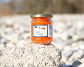 Trout Roe crunchy bright orange pearls, delicately salted